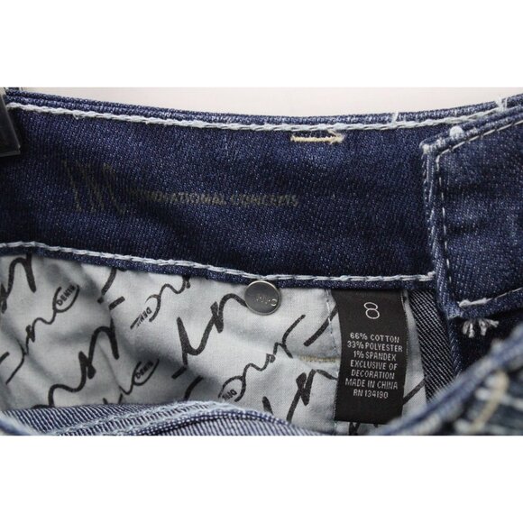 INC Denim Cropped Jeans Womens Blue Medium Washed Thick Stitching Cotton Size 8 - Picture 5 of 8